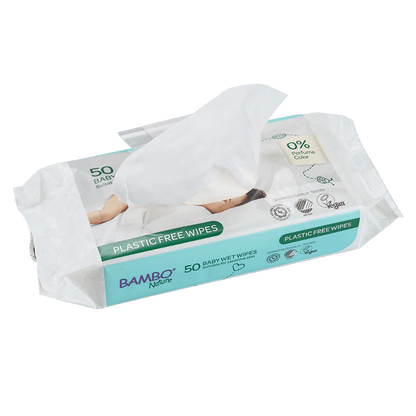 Salviettine Bambo Nature senza plastica 50 pezzi