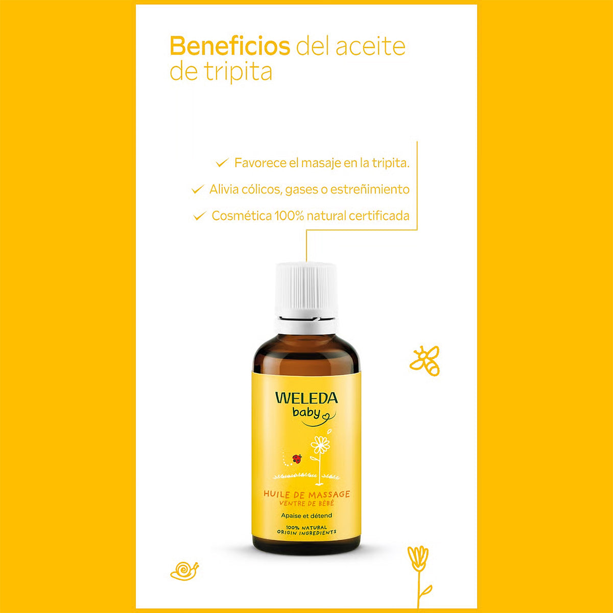 Olio per la pancia del bambino Weleda, 50 ml