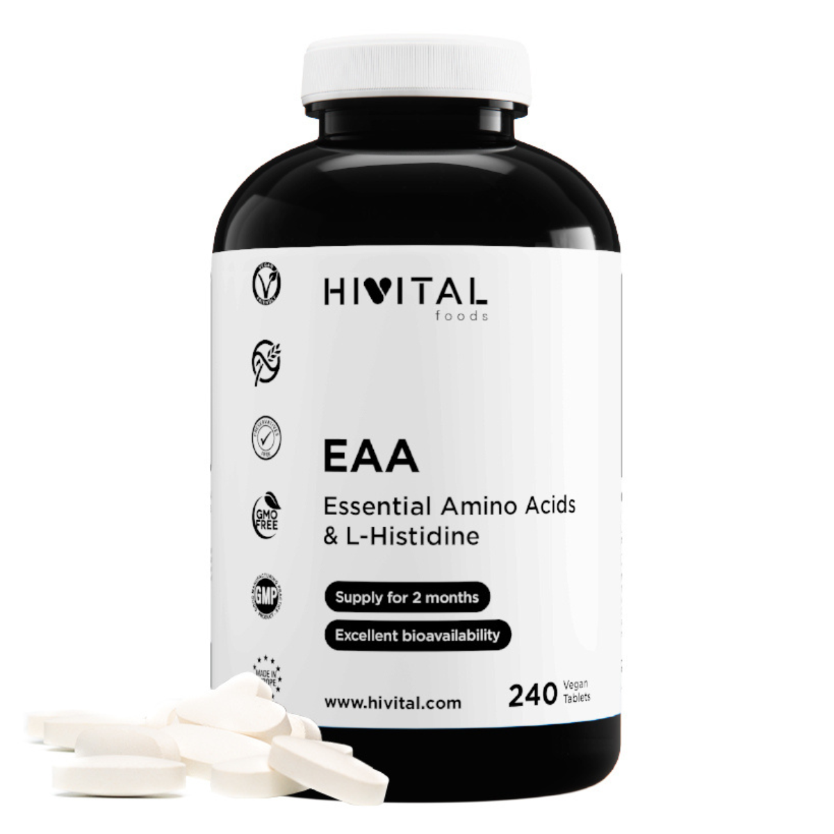Hivital Essential Amino Acids (EAA) 240 vegan tablets