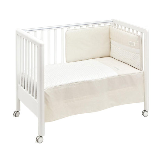 Juego de colcha + protector para cuna Star 60x120 cm. Beige