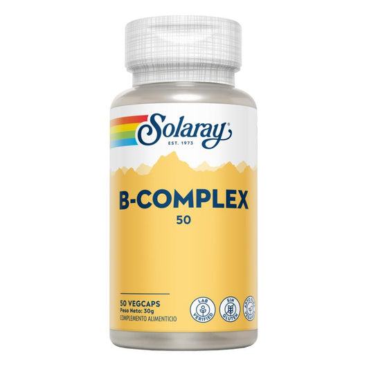 B Complex 50 Solaray 50 VegCaps. Senza glutine. Adatto ai vegani