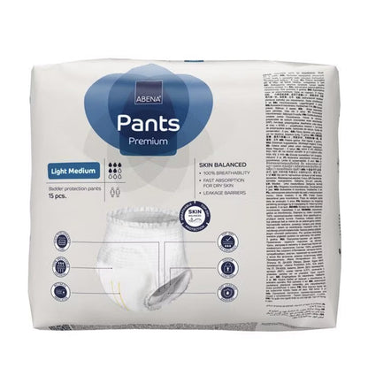 Pants Light per incontinenza leggera, taglia M, ABENA 15 pezzi
