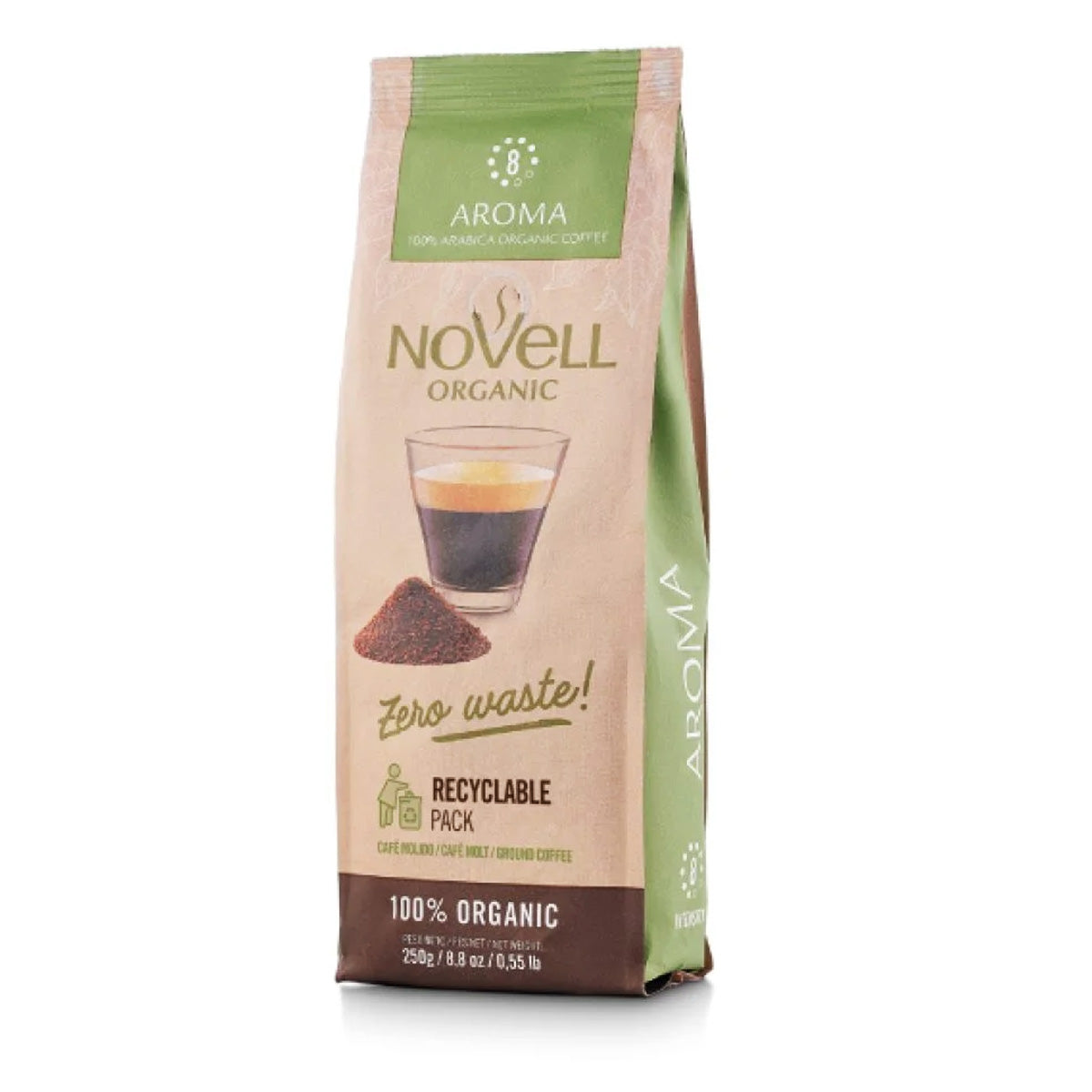 Kawa mielona ekologiczna Compost Più Aroma Novell 250 g