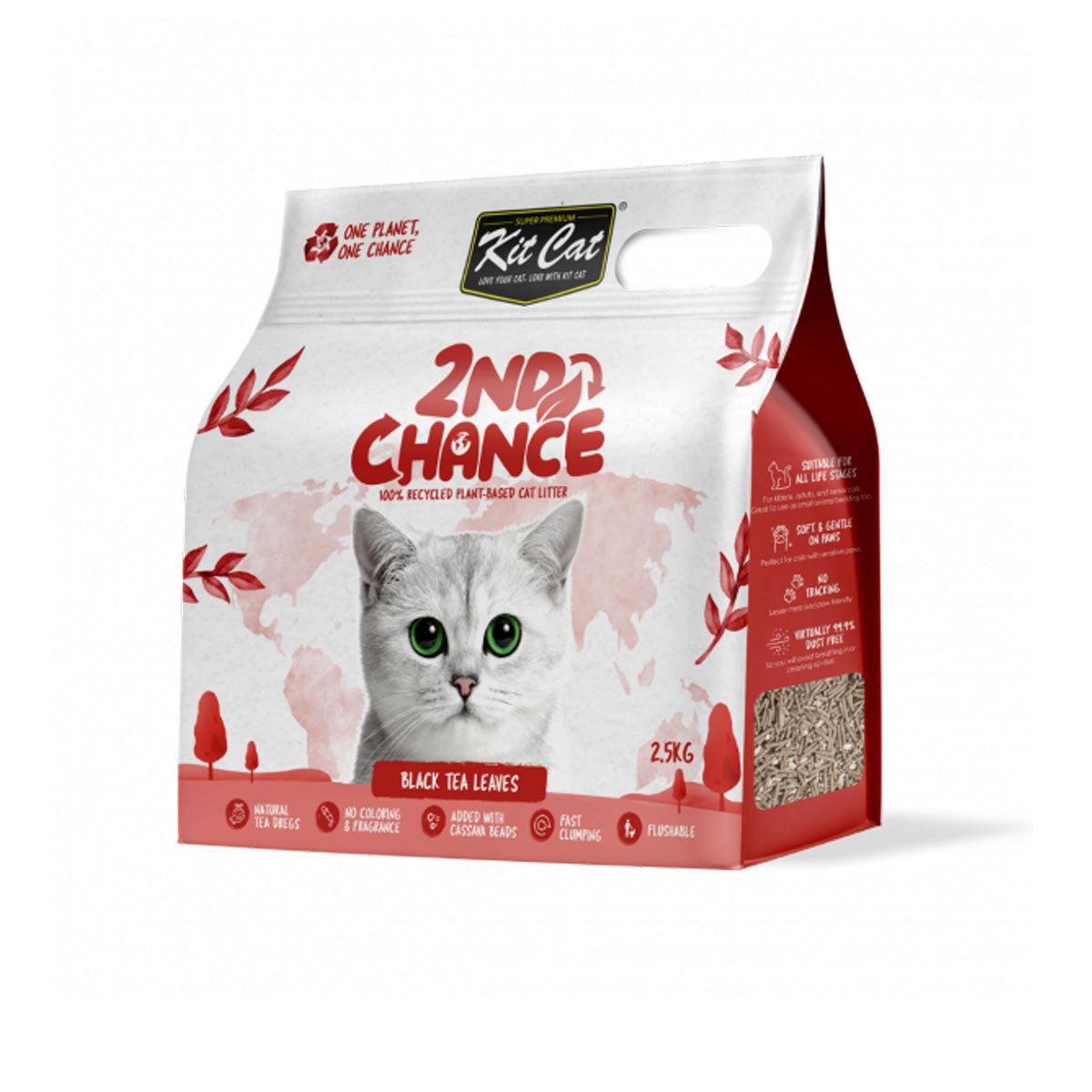 Kit Cat Arena Eco 2nd Chance - Thé noir 2,5 kg Feuilles de thé noir, pois et manioc
