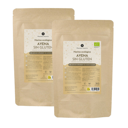 Pack of 2x ECO Gluten-Free Oat Flour Planeta Huerto