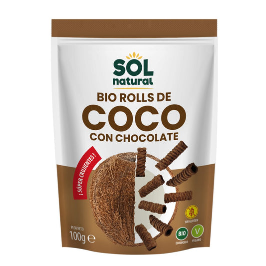 Rollen knapperige kokos en chocolade Bio Sol Natural 100 g