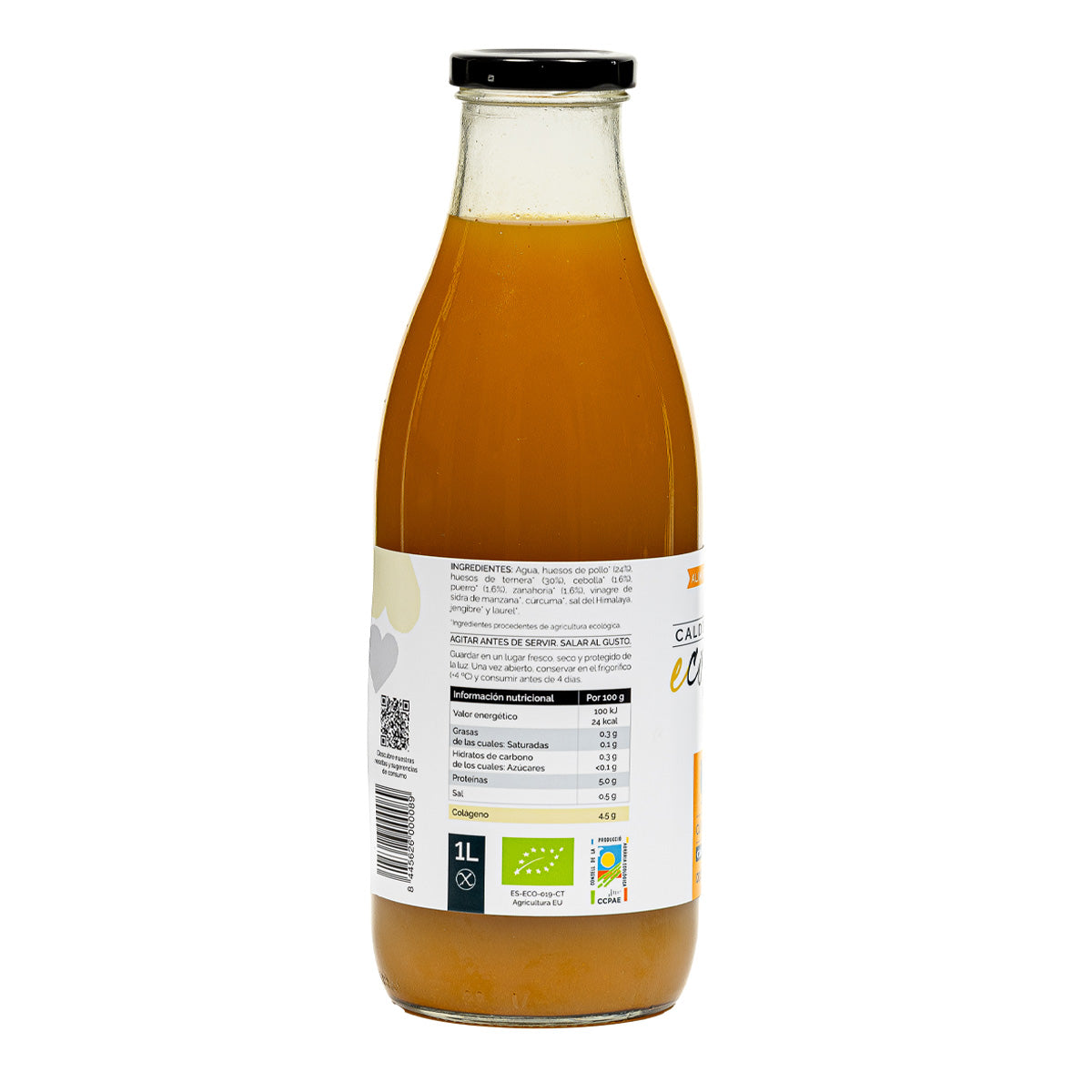 Biologische bottenbouillon met kurkuma en gember Ecolagen 1 l