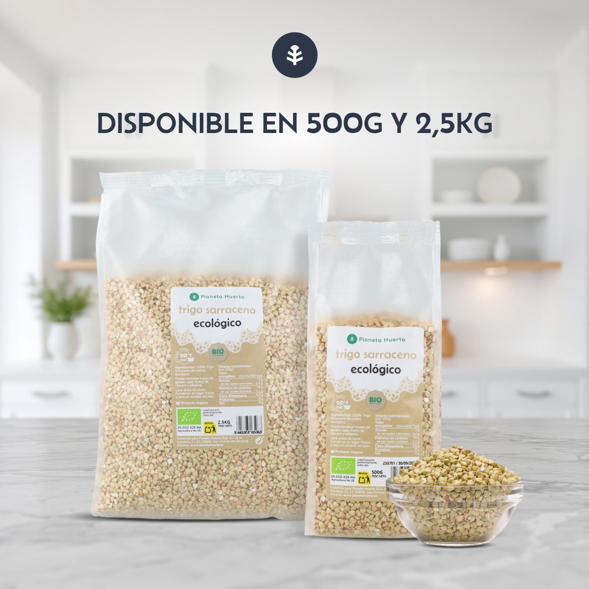 Pak 2x Biologische Boekweit ECO Planet Garden 500 g