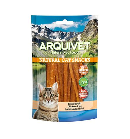 Strisce di pollo Arquivet 50 g Snack naturale per gatti