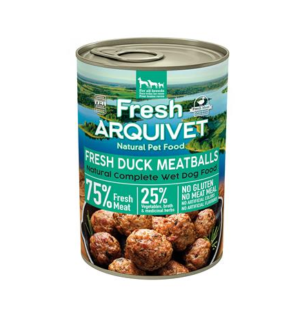 Arquivet Fresh Duck Meatballs 400 g Wet dog food with duck, sweet potato and orange