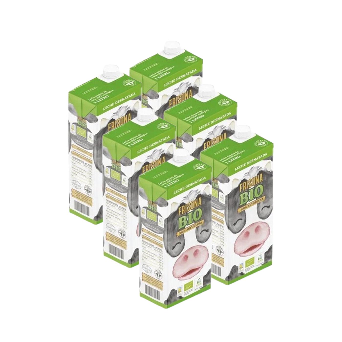 Mleko odtłuszczone Frisona Bio Opakowanie 6 szt. po 1 l