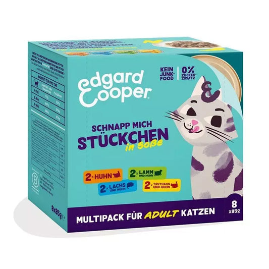 Multipack 8 x 85 g Bocconcini in salsa Cibo umido Edgard & Cooper