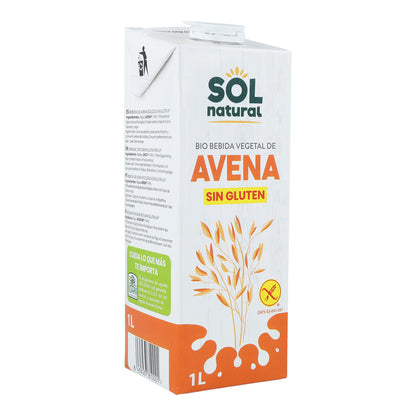 Pack 4x Boisson à l'avoine sans gluten Bio Sol Natural 1 L