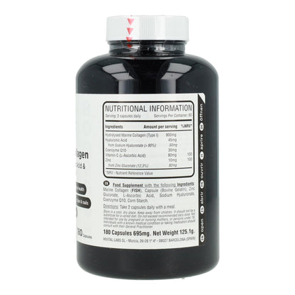 Marint kollagen med hyaluronsyra, koenzym Q10, C-vitamin och zink Hivital 180 kapslar