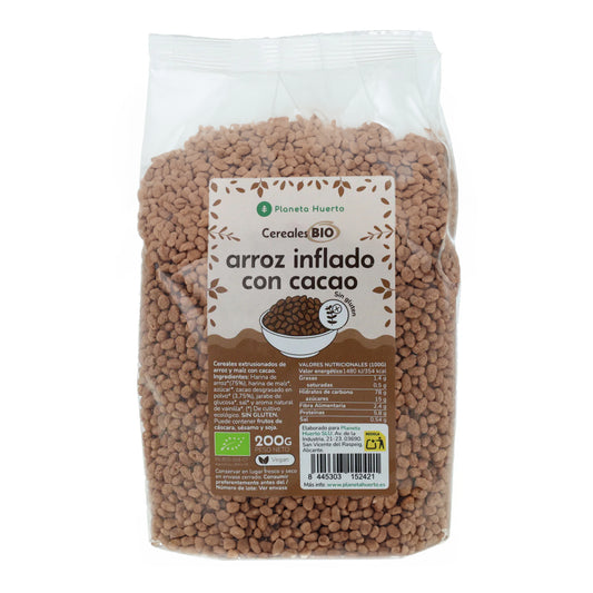 Gluten-free puffed rice with cocoa ECO Planeta Huerto 200 g