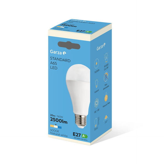 Żarówka LED Standard 20W, gwint E27, 240 stopni, 2500 lumenów, światło neutralne (4000 K), Garza