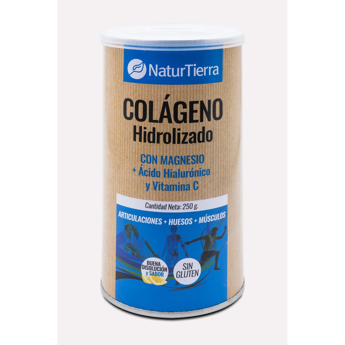 Hydrolysed collagen with magnesium + hyaluronic acid and vitamin C, 250g. NaturTierra