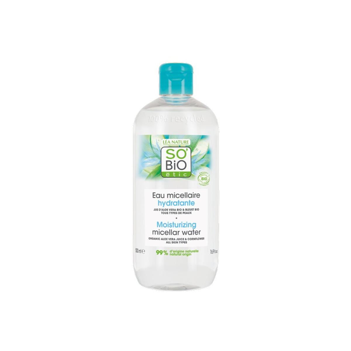 Fuktgivande micellärt vatten med aloe vera BIO So'Bio étic 500 ml