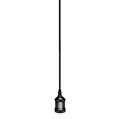 Vintage Black Pearl lampfattning med textilkabel 1 m E27 Garza Lighting