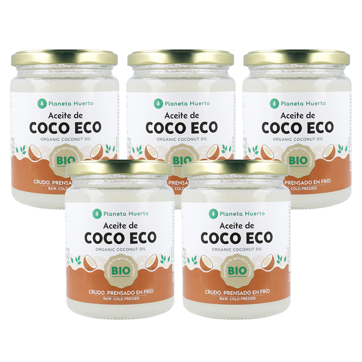 5x ECO kokosolie Planeta Huerto 430 ml