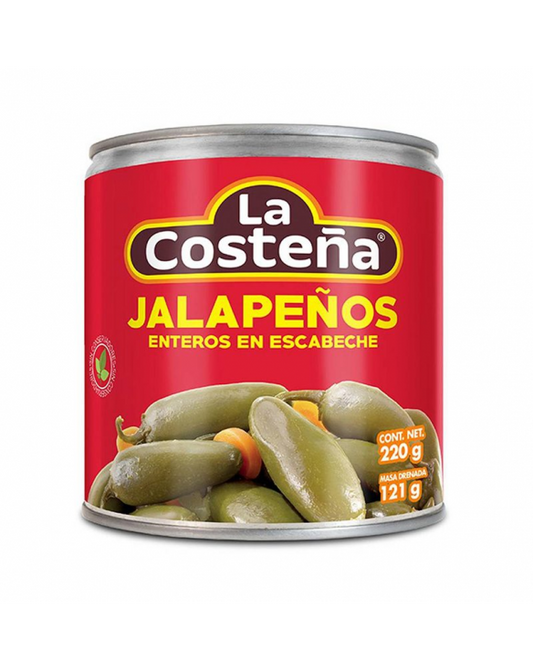 Jalapeños enteros La Costeña 220g