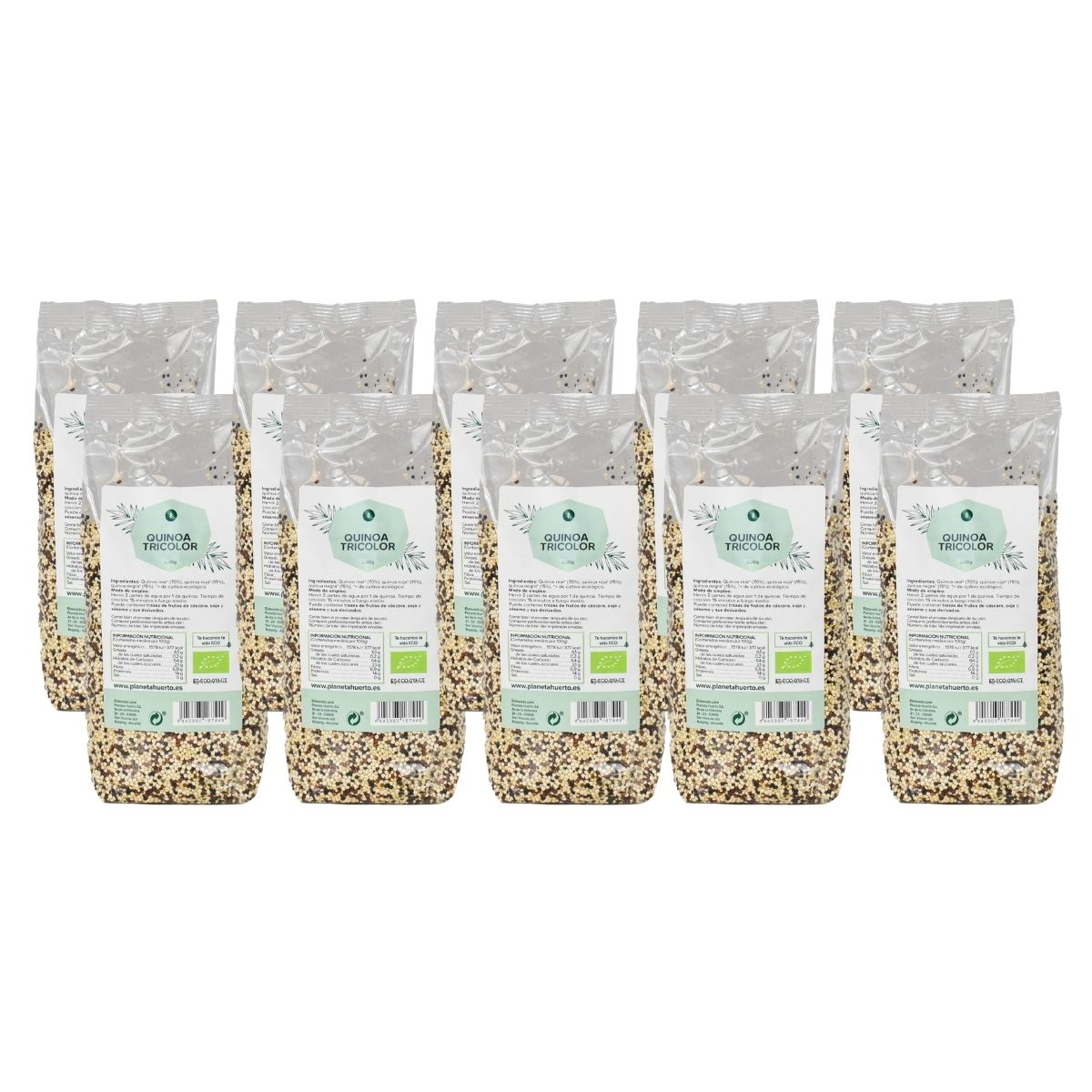 Pakket 10x driekleurige quinoa ECO Planeta Huerto 500 g