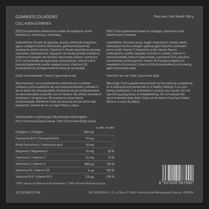Hydrolizowany kolagen z kwasem hialuronowym, koenzymem Q10, cynkiem i witaminami Aldous Bio 120 kapsułek