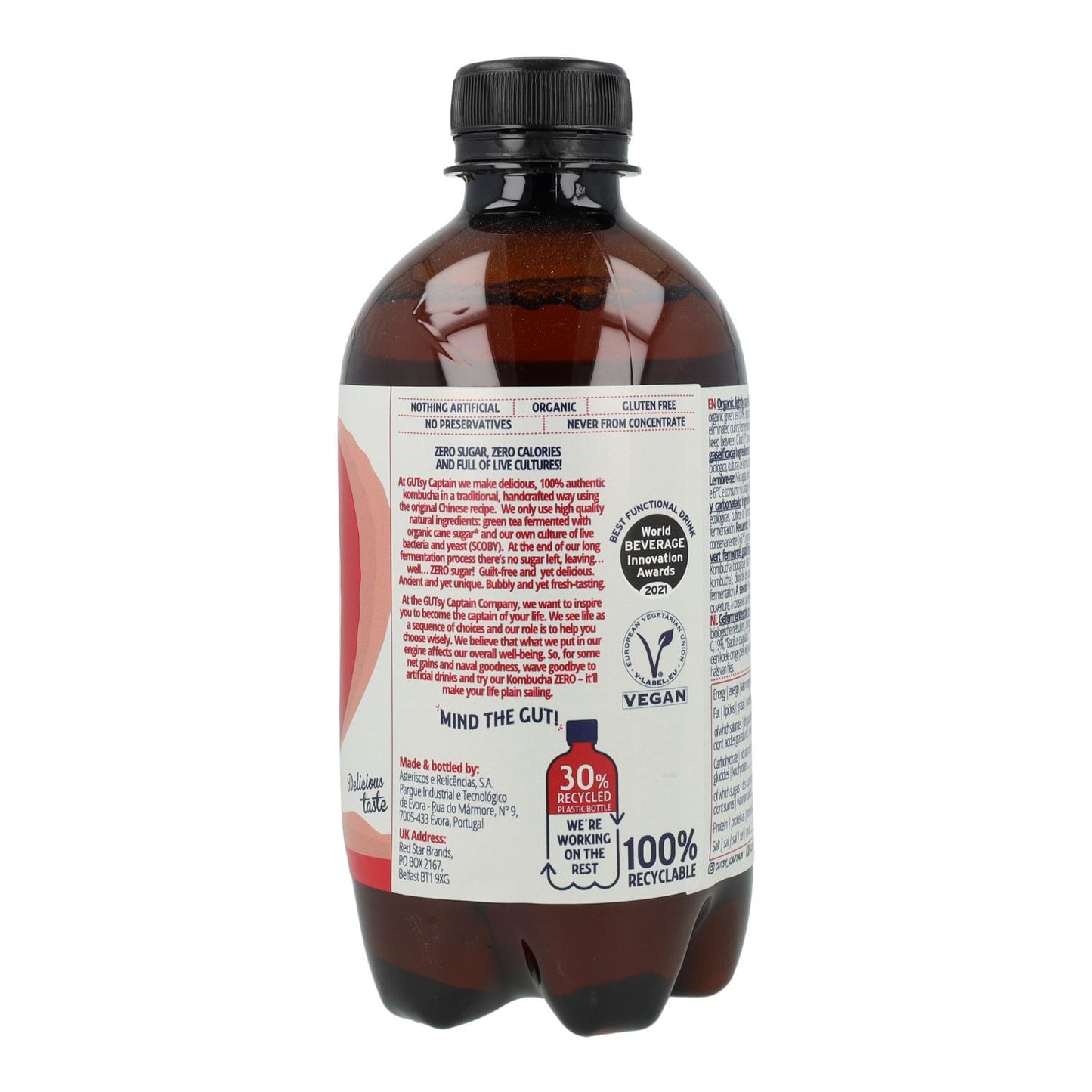 Kombucha Zero Granaatappel BIO Captain Kombucha 400 ml