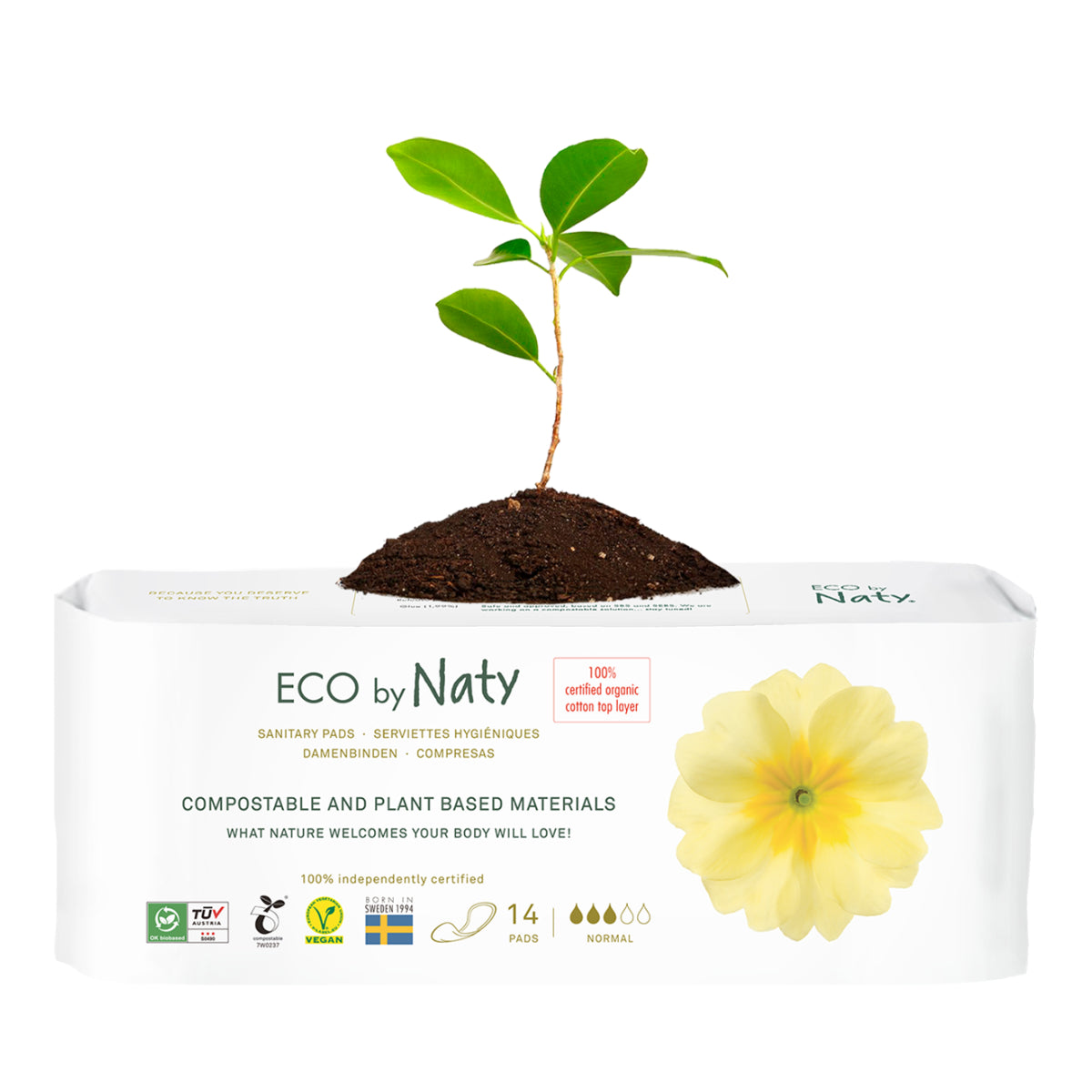 Binden ohne Flügel Normal Naty 14 Stück