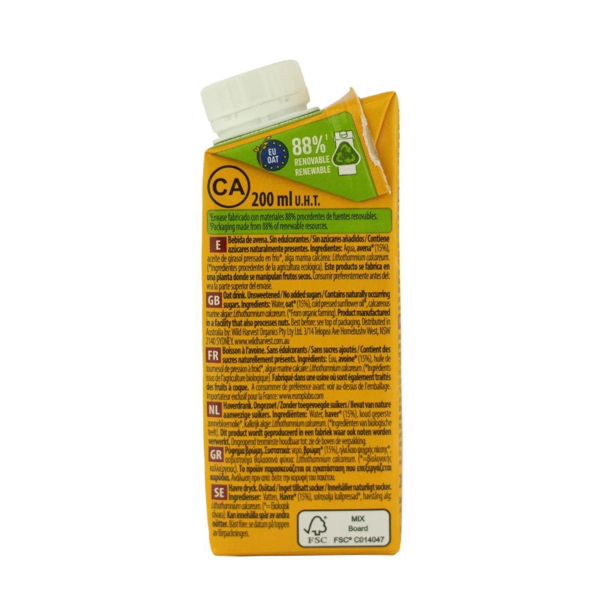 Boisson à l'avoine sans sucres ajoutés NaturGreen 200 ml