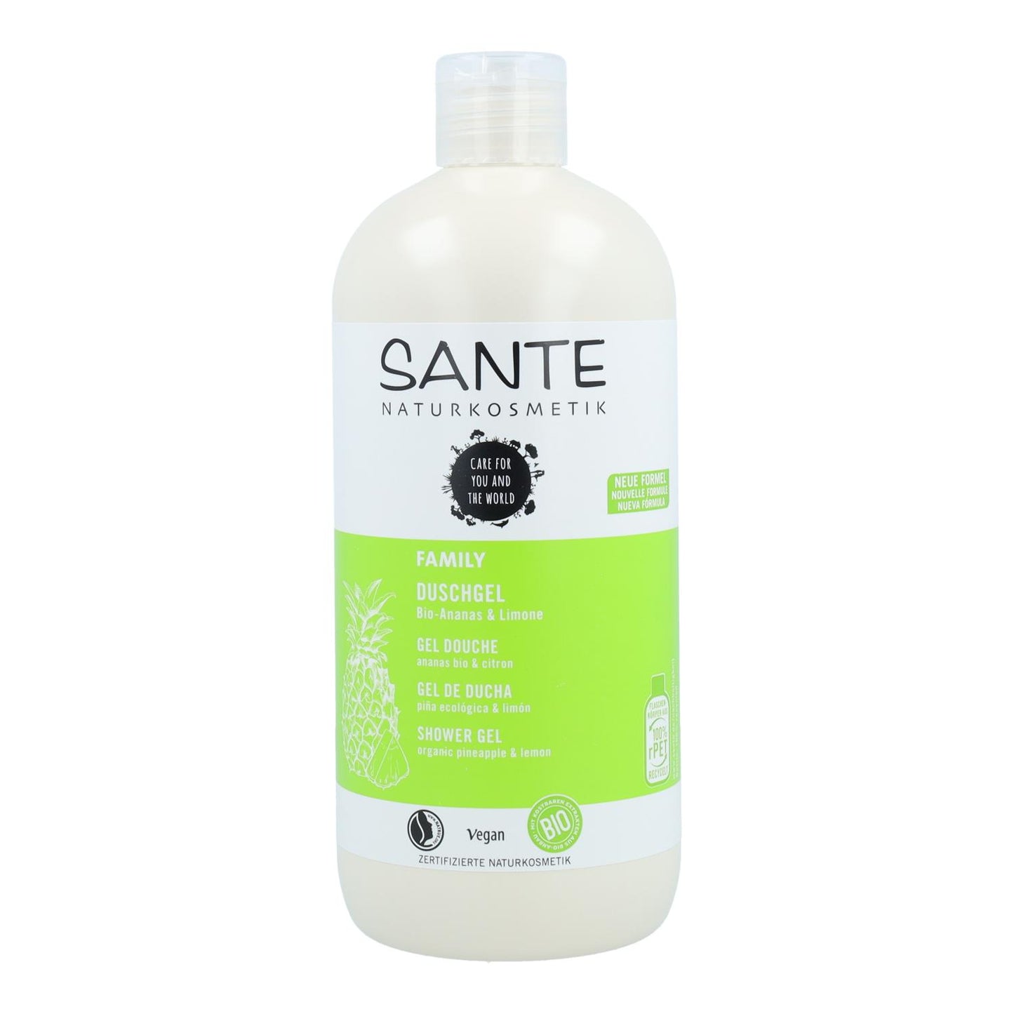 Gel douche bio citron et ananas Sante 500 ml