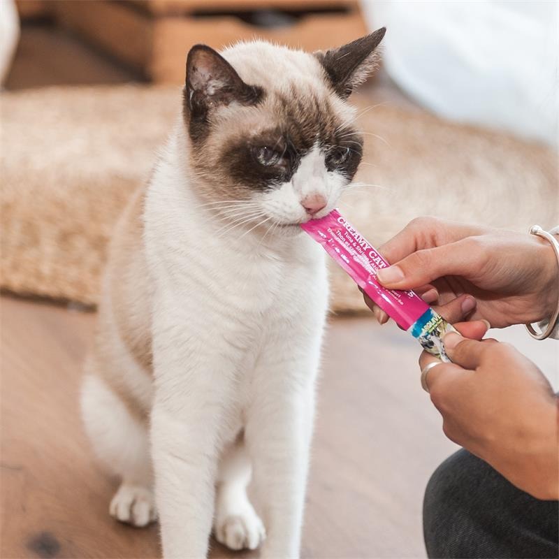 Creamy Cat Treats Krämig snack med kyckling och krabba Arquivet 5x14 g