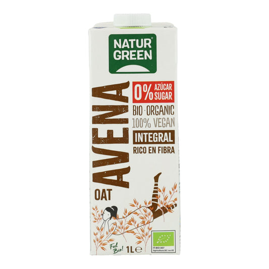 Bebida de Avena Integral 0% Azúcares Bio NaturGreen 1 L