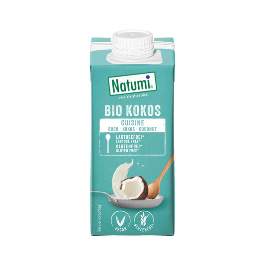 Natumi coconut-based cooking cream, 200 ml