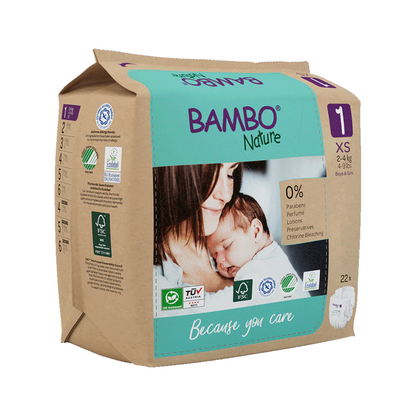 6er-Pack Bambo Nature Windeln T1 (2-4 g) 22 Stück
