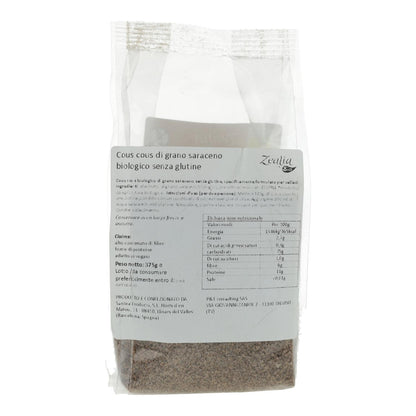 Cous cous di grano saraceno biologico senza glutine Zealia 375 g