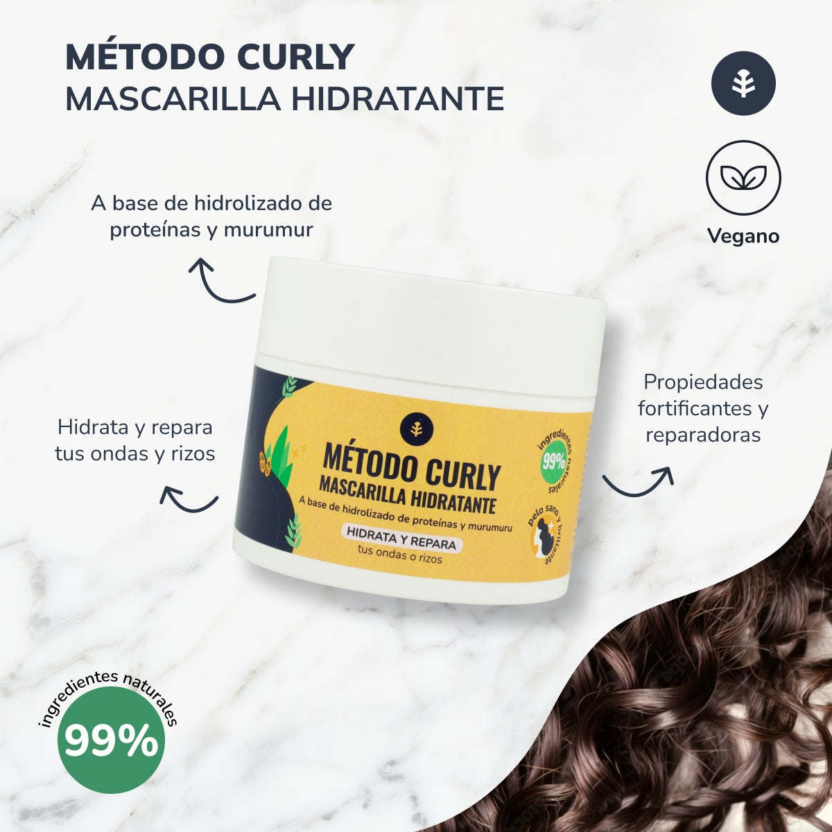 Impacco metodo ricci: shampoo, maschera e trattamento Planeta Huerto