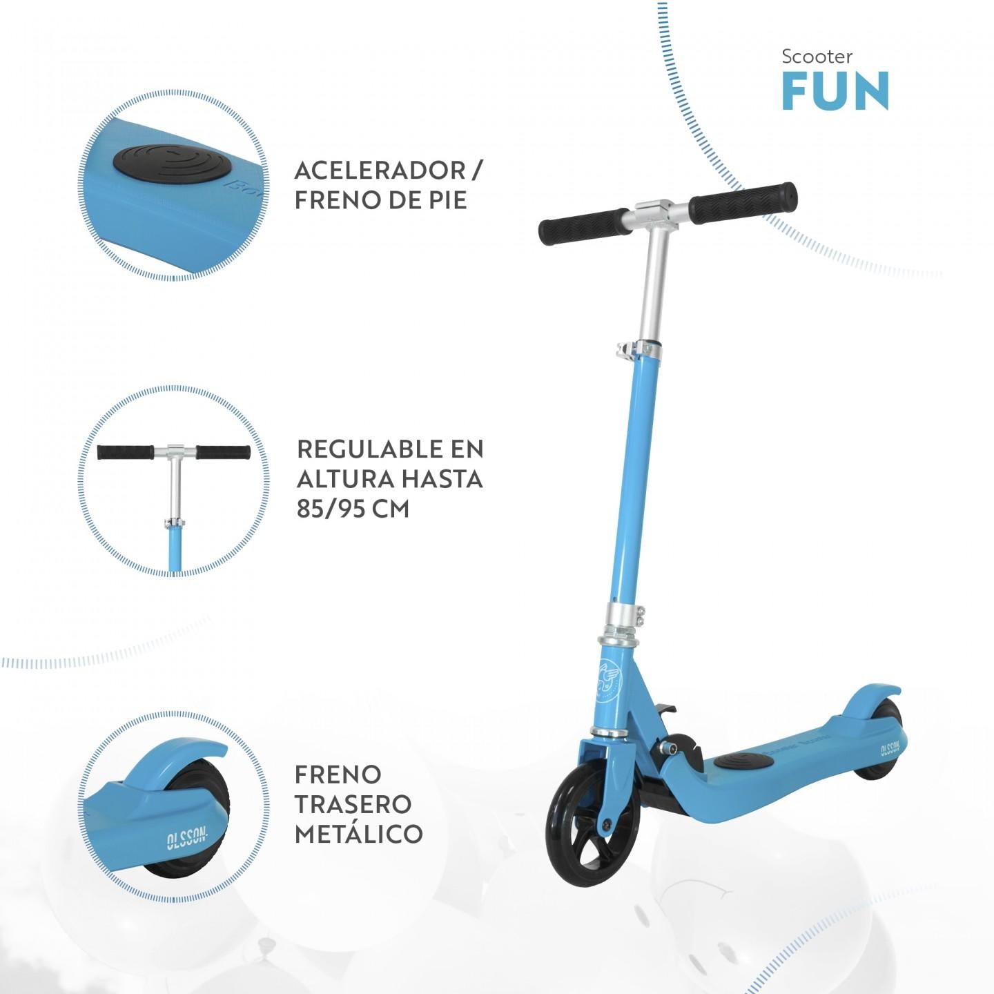 Monopattino elettrico Olsson Fun blu
