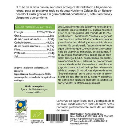 Bio-Hagebuttenpulver Salud Viva 125 g