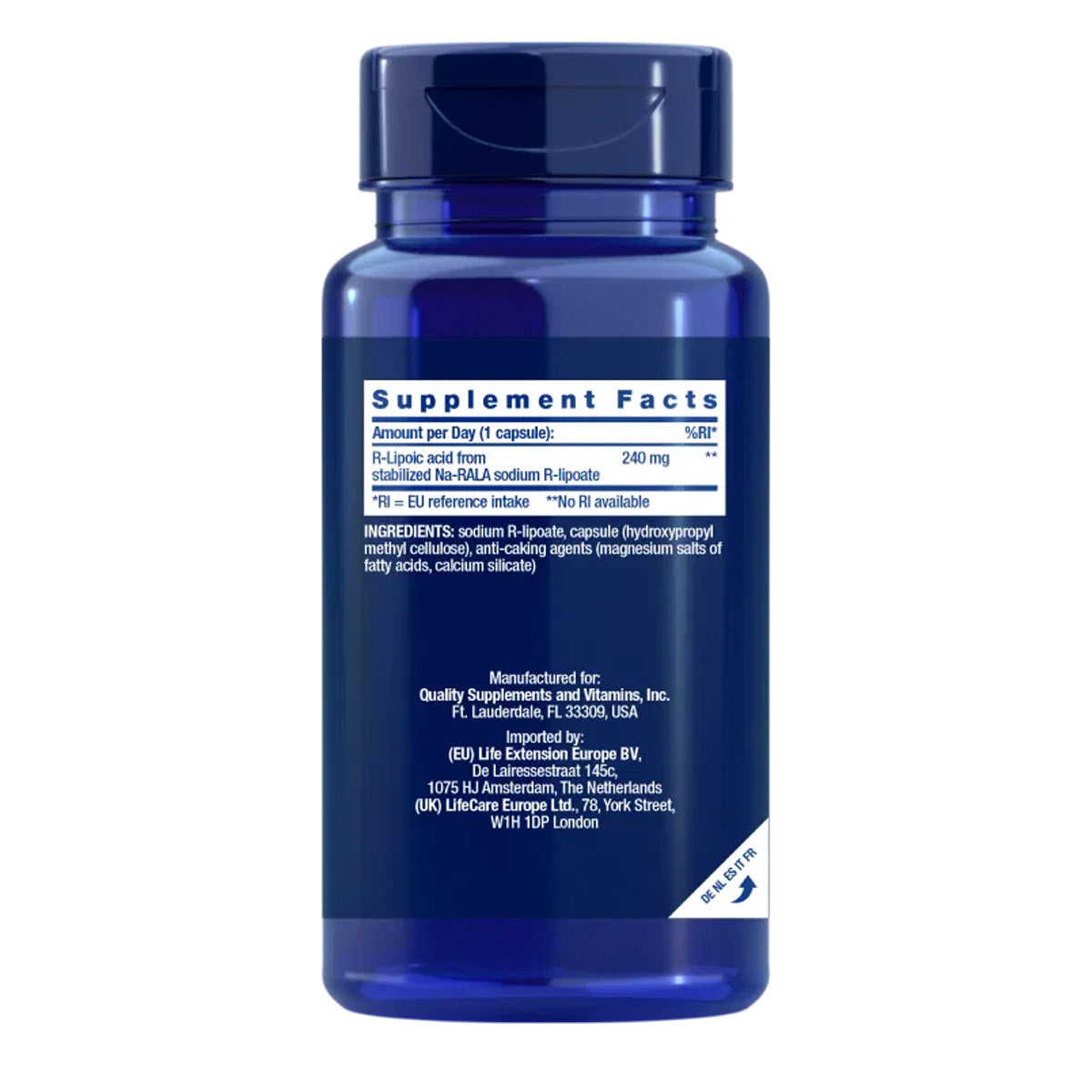 Super R-Liponsäure 240 mg, Life Extension 60 Kapseln