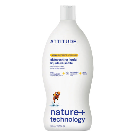 Liquide vaisselle aux agrumes, Attitude, 700 ml