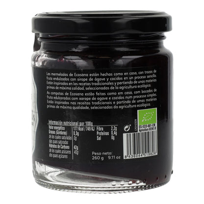 Marmellata extra di mirtilli senza zucchero BIO Ecosana 260 g