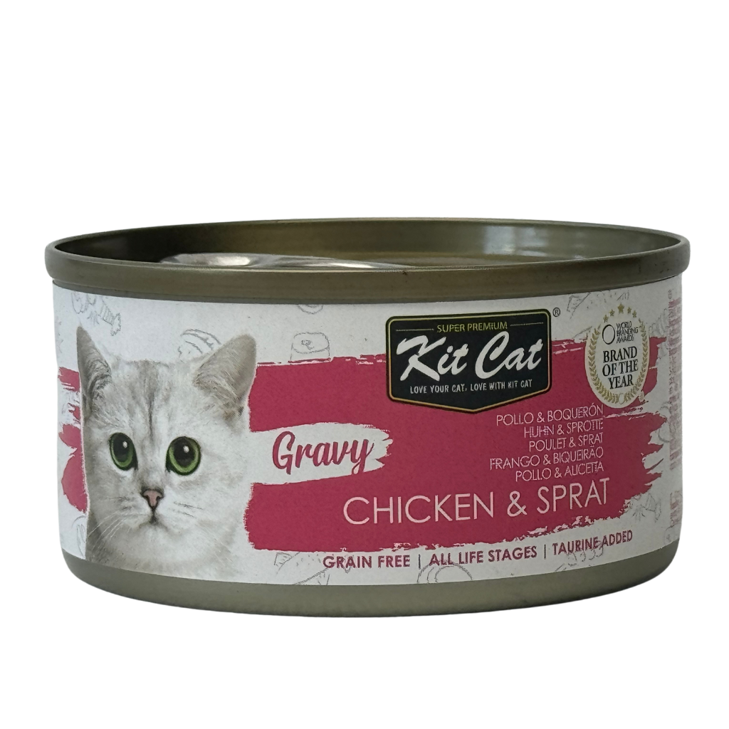 Kit Cat Gravy-burk – Kyckling & ansjovis 70 g Våtfoder för katter i sås