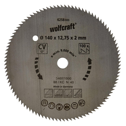 Disques de scie circulaire à coupe fine Wolfcraft 190 x 16 mm 100 dents