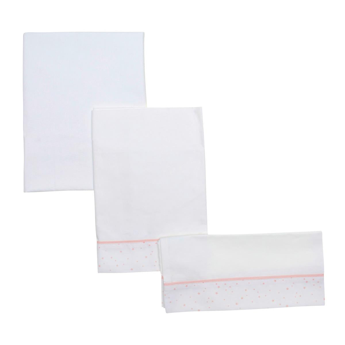 Sábana para capazo diseños Star/Astra 3 piezas Astra Rosa