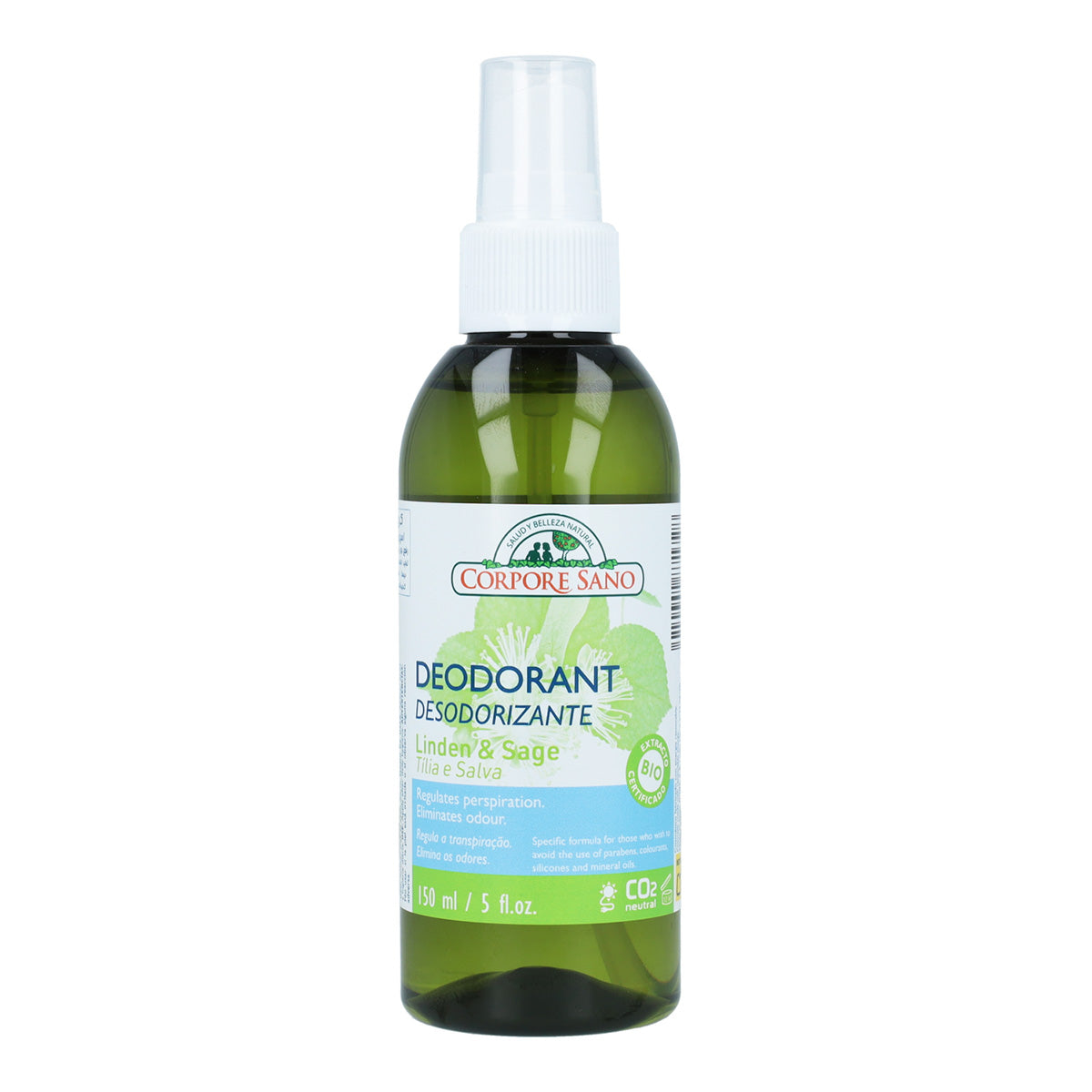 Pack 5x Déodorant tilleul et sauge Corpore Sano 150 ml