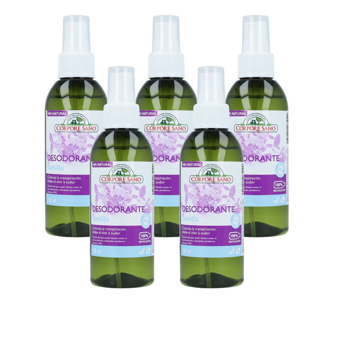 5x deodorant met tijm Corpore Sano 150 ml