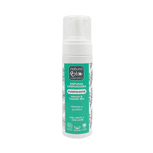 Zuiverende reinigingsschuim Naturabio, NATURABIO, 200 ml