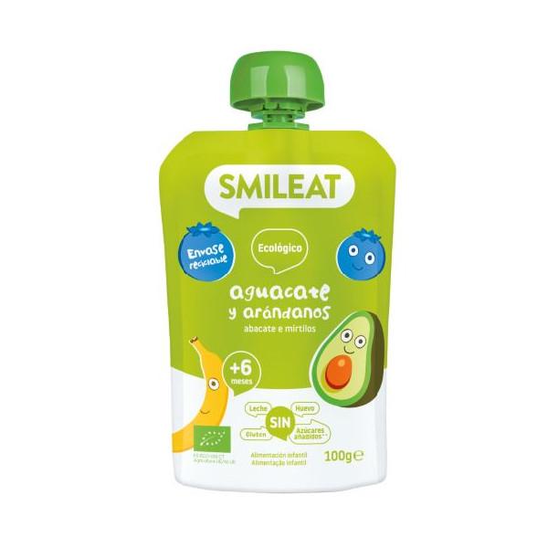 Saszetka z awokado i jagodami ECO Smileat, 100 g
