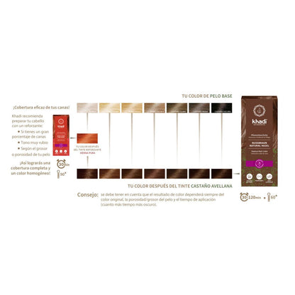 Natürliche Haarfarbe Haselnussbraun Khadi 100 g